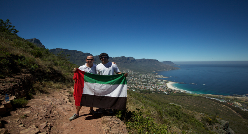 Butti Al Muahiri and Ian Walker celebrate National Day in cape Town - December 2nd 2011