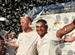 Abu Dhabi Ocean Racing's Ian Walker and Adil Khalid celebrate their home win
