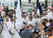 The team parade in Abu Dhabi