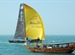 A Traditional Dhow Back-Dropped By Azzam
