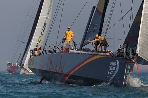Abu Dhabi Ocean Racing came across the finish line in third place, behind Team SCA and Team Brunel - Photo by Ian Roman - Abu Dhabi Ocean Racing.jpg