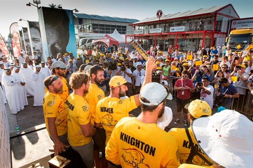DECEMBER - The ADOR sailors arrived in their homeport in third place but to a heroes' welcome from theit fans. Image by Ian RomanAbu Dhabi Ocea.jpg